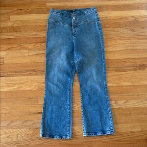 Express Blue Ankle & Cropped Jeans